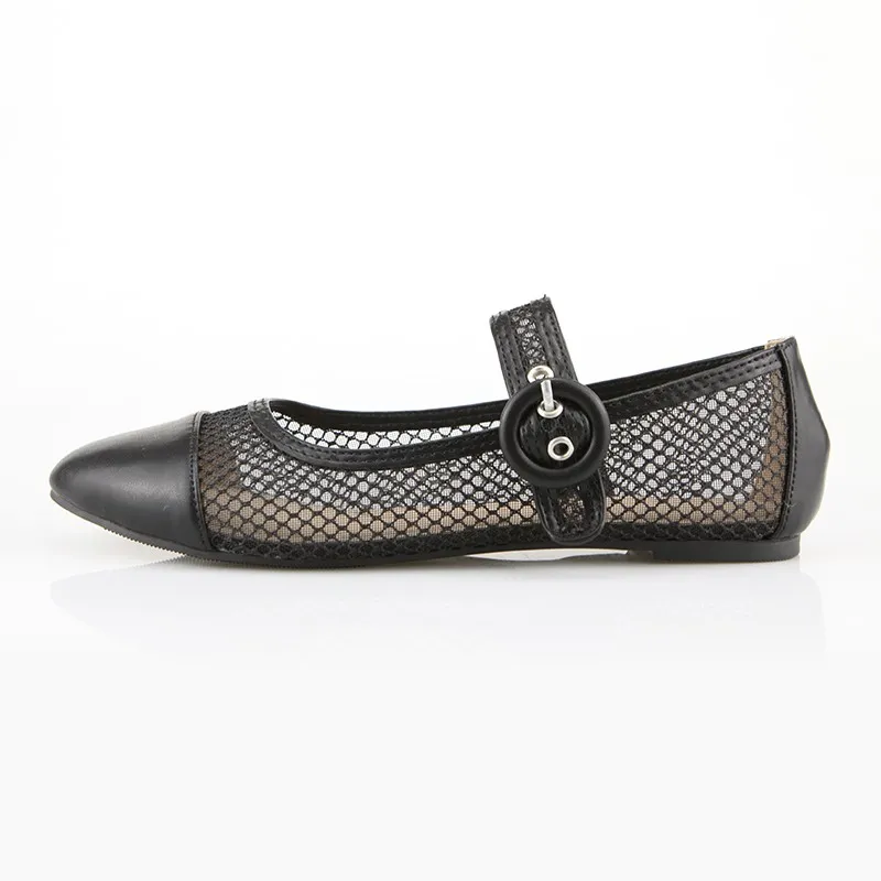 Black Mesh Flats
